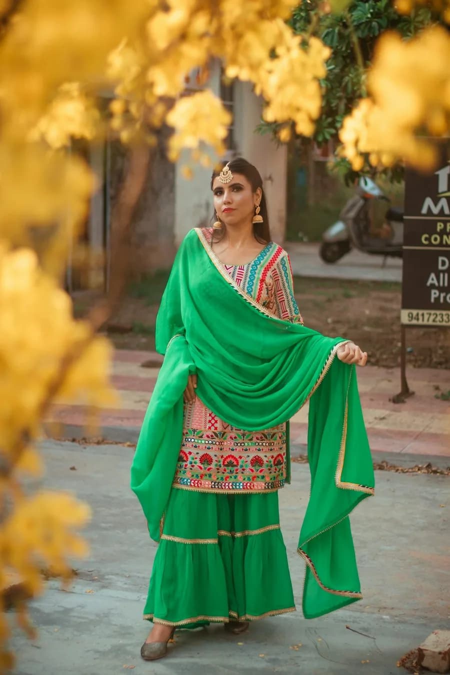Rosewood Embroidered Cotton Kurti — view 1