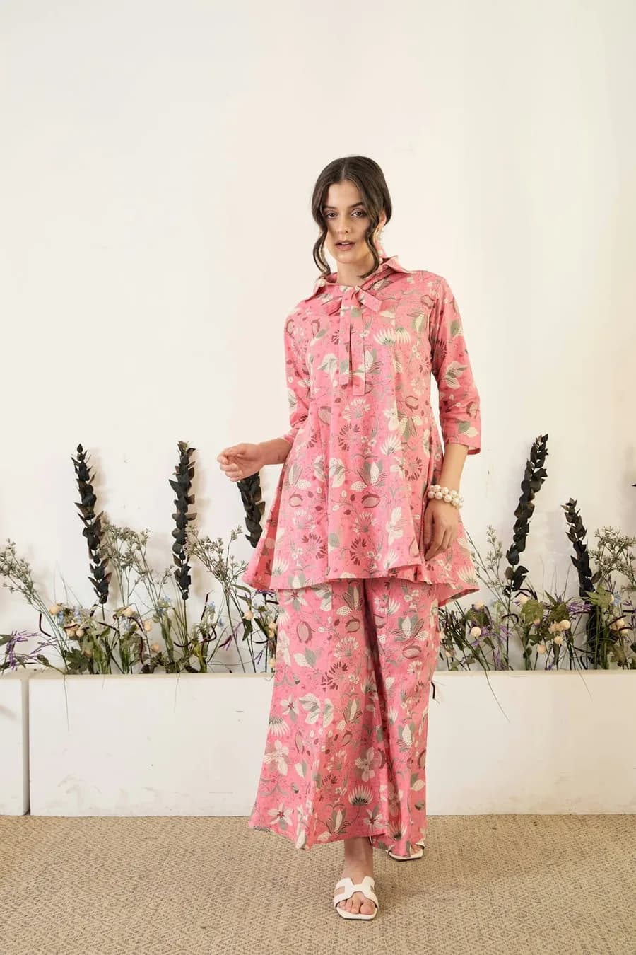 Mustard Angrakha Co-ord Set — view 1