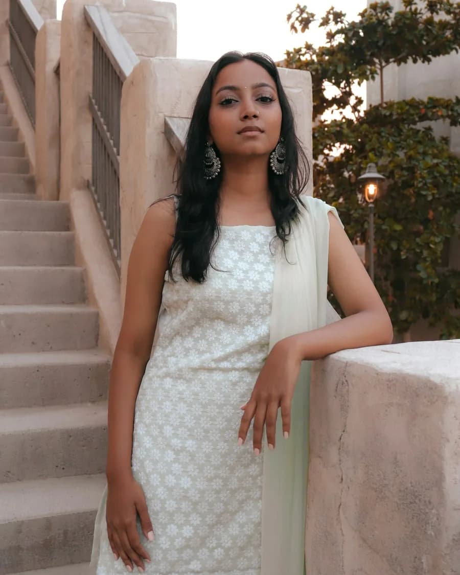 Midnight Sequin Georgette Kurti — view 1